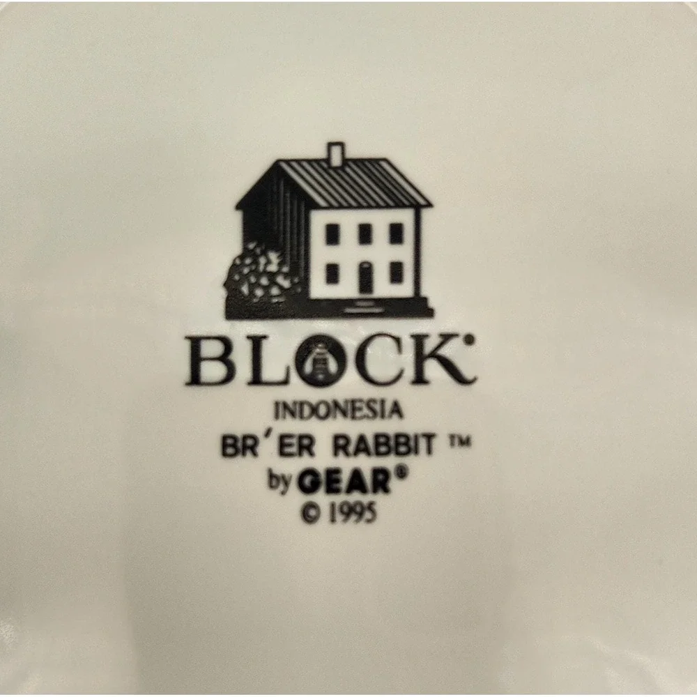 Two Block Br'er‎ Rabbit Salad Plates Discontinued Collectable Bunnies Vegetables